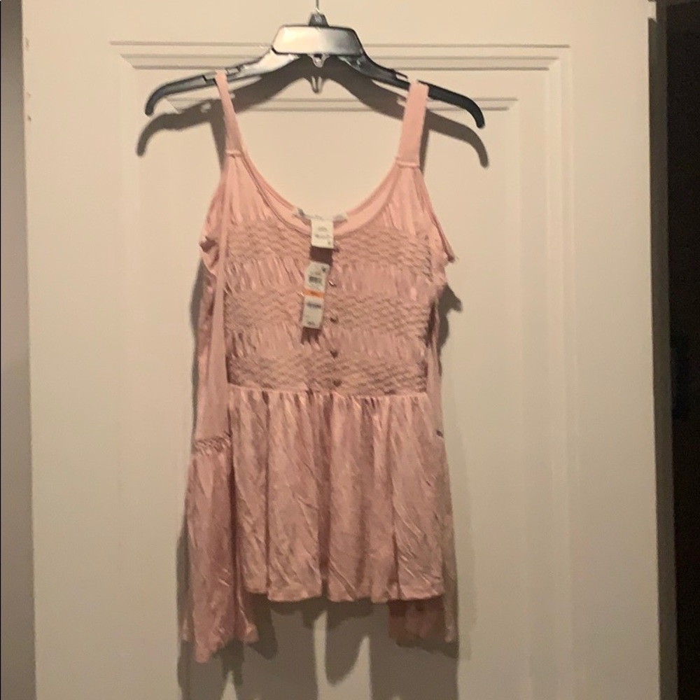 American Rag cold shoulder pink top NWT